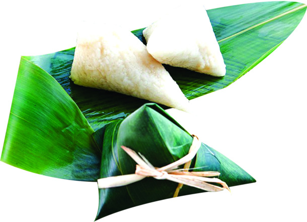 绿色清新竹叶粽子食物端午