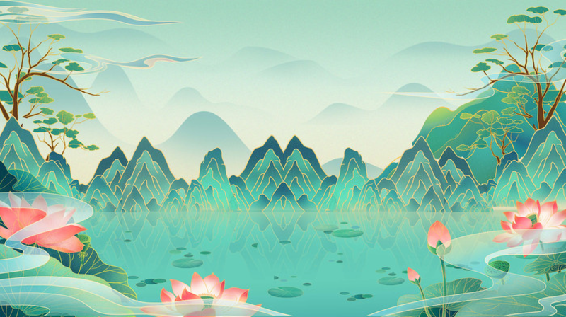 国潮插画背景中国风