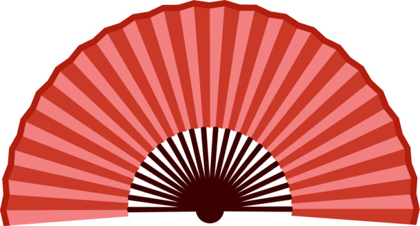 矢量 古风扇子  中式折扇，纸扇，扇子