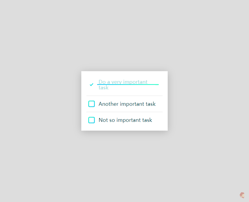 html待办事项列表动画，css复选框代码