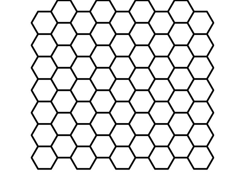 整齐的六边形排列