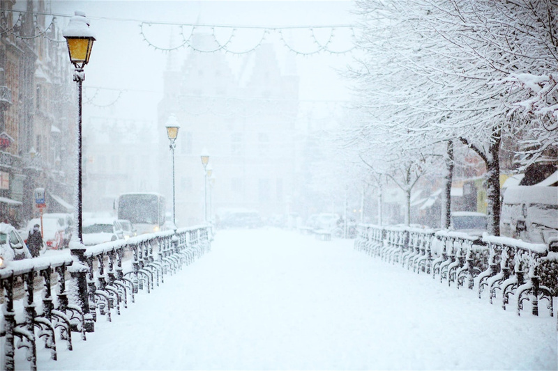 冬天雪景自然风景