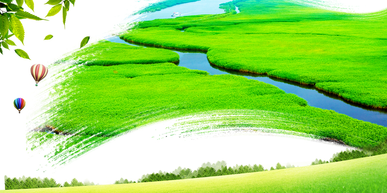 保护湿地生态平衡公益广告海报背景素材