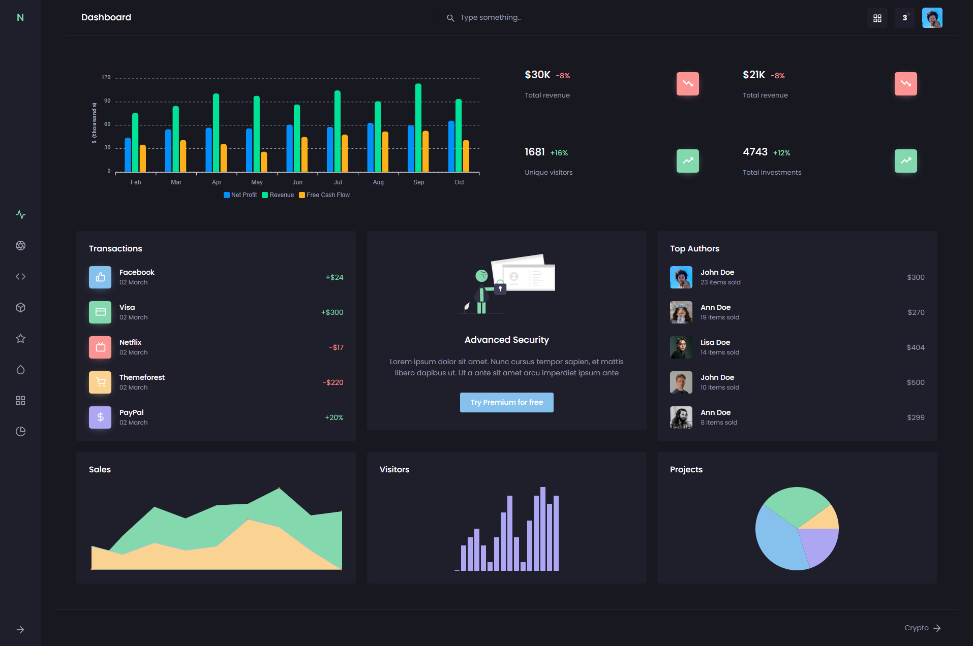 后台系统管理网页设计模板，响应式bootstrap5黑色后台模板