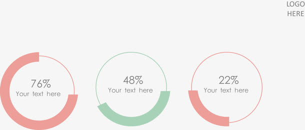小清新环形图表.