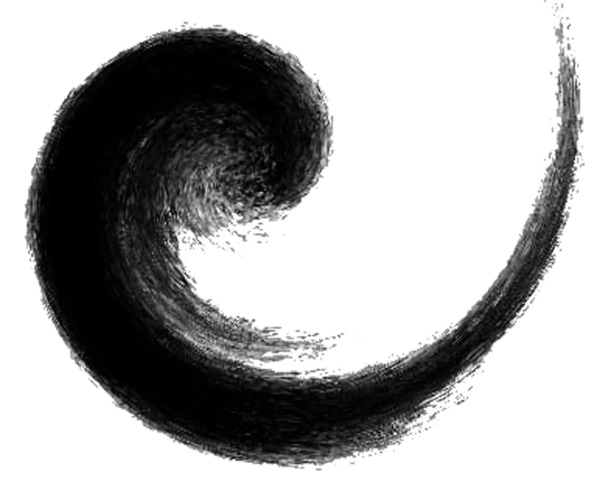毛笔笔触龙头