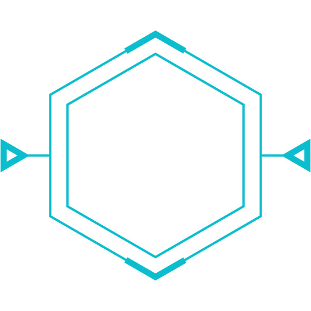 六边形边框矢量插画