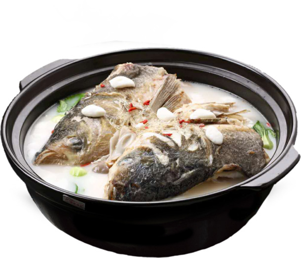 传统美食野生鱼头汤