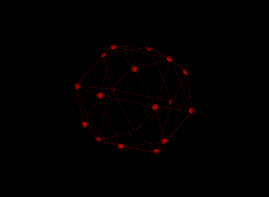 多面体3D模型，css呼吸灯效果