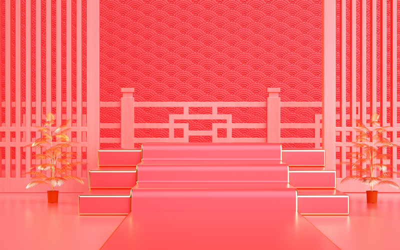 国潮，C4D，微场景，中国风