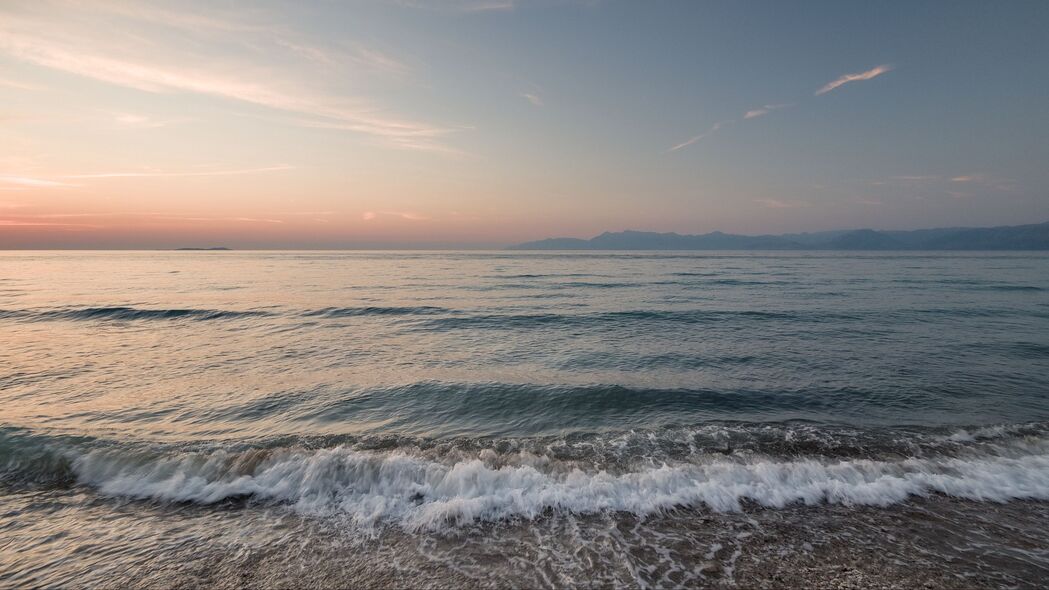 3840x2160 风景 日出 大海 海浪 海岸壁纸 背景4k uhd 16:9