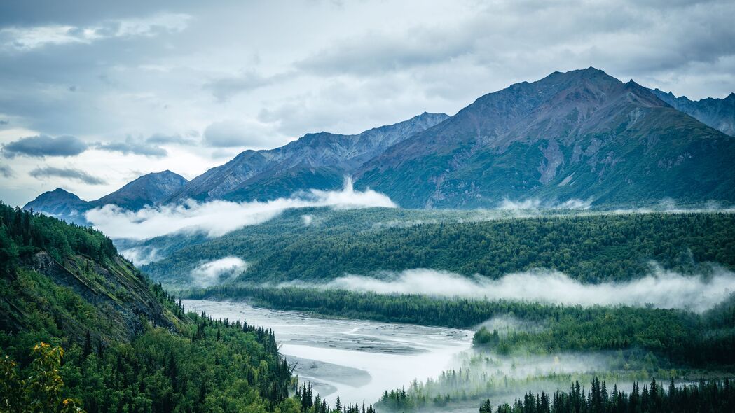 3840x2160 山 河 云 树 风景壁纸 背景4k uhd 16:9