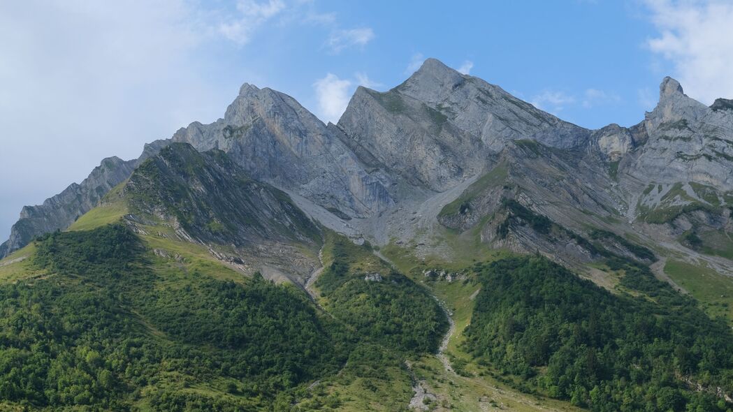 3840x2160 山脉 岩石 天空 树木 自然壁纸 背景4k uhd 16:9