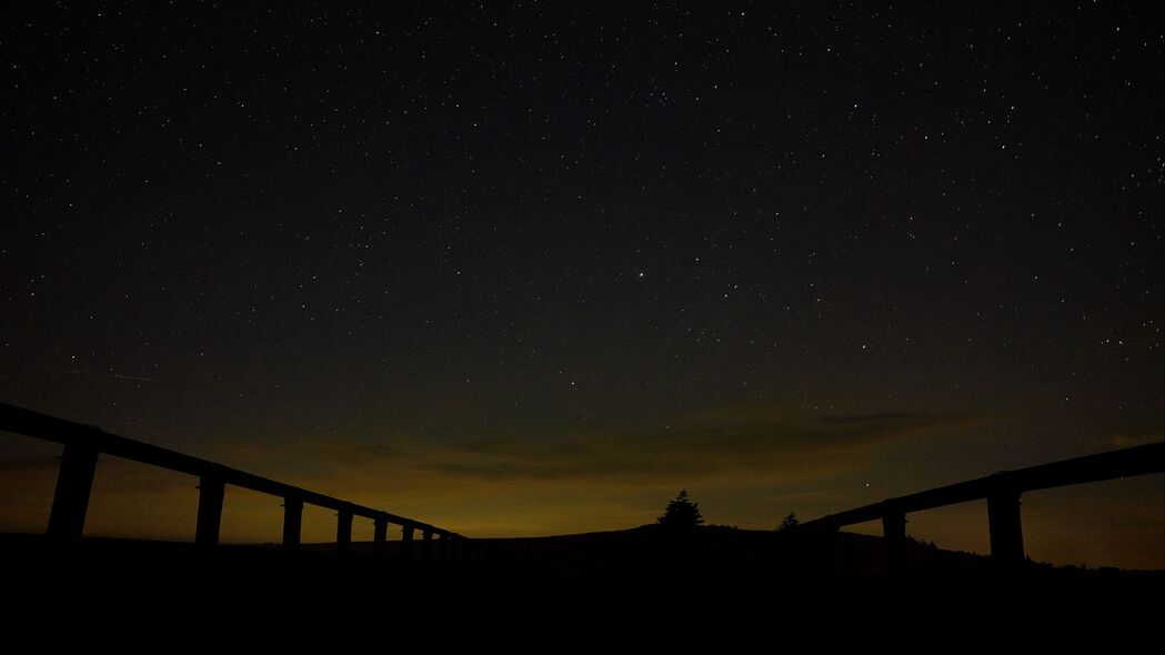 3840x2160 星空 星星 夜晚 剪影壁纸 背景4k uhd 16:9