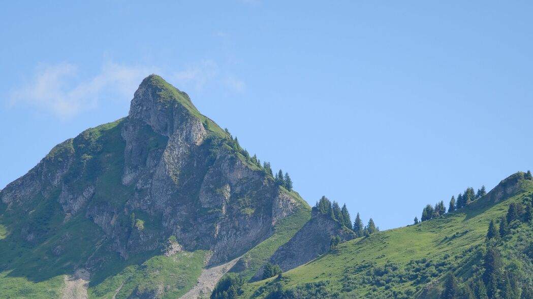3840x2160 山 斜坡 顶部 浮雕 自然壁纸 背景4k uhd 16:9