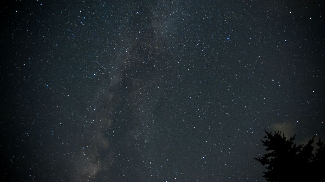 3840x2160 银河 星星 夜晚 树 深色壁纸 背景4k uhd 16:9