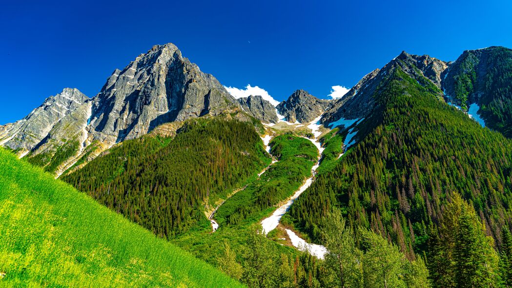 3840x2160 斜坡 丘陵 山脉 草地 风景壁纸 背景4k uhd 16:9