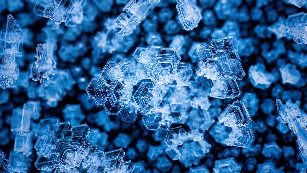 3840x2160 水晶 冰 微距 蓝色 透明壁纸 背景4k uhd 16:9