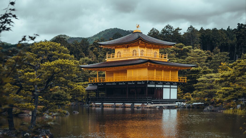 3840x2160  kinkaku ji 金阁寺 寺庙 日本壁纸 背景4k uhd 16:9