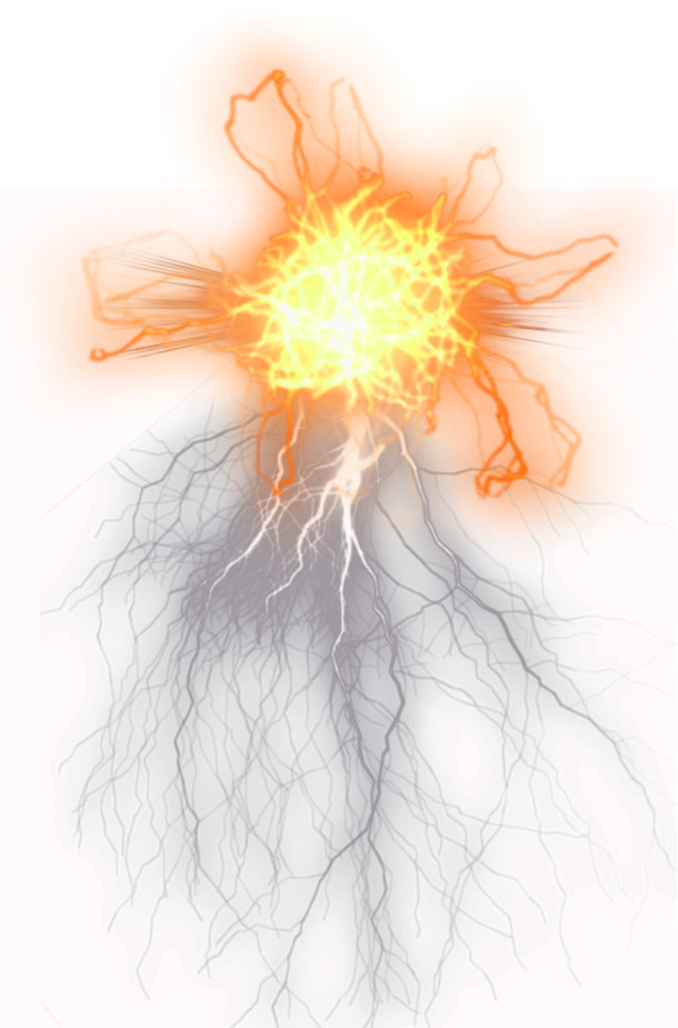 免抠炫酷雷电光效素材