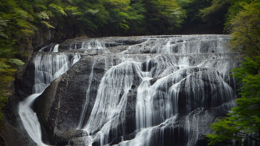 3840x2160 瀑布 水 石头 风景 4k壁纸 uhd 16:9