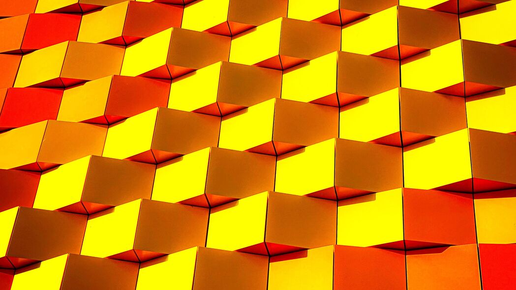 3840x2160 矩形 菱形 形状 体积 纹理 黄色 4k壁纸 uhd 16:9