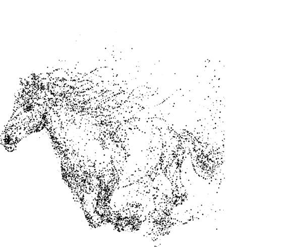 创意粒子奔跑的骏马