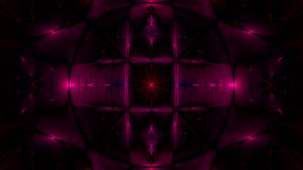 3840x2160 万花筒 反射 抽象 紫色 深色 4k壁纸 uhd 16:9