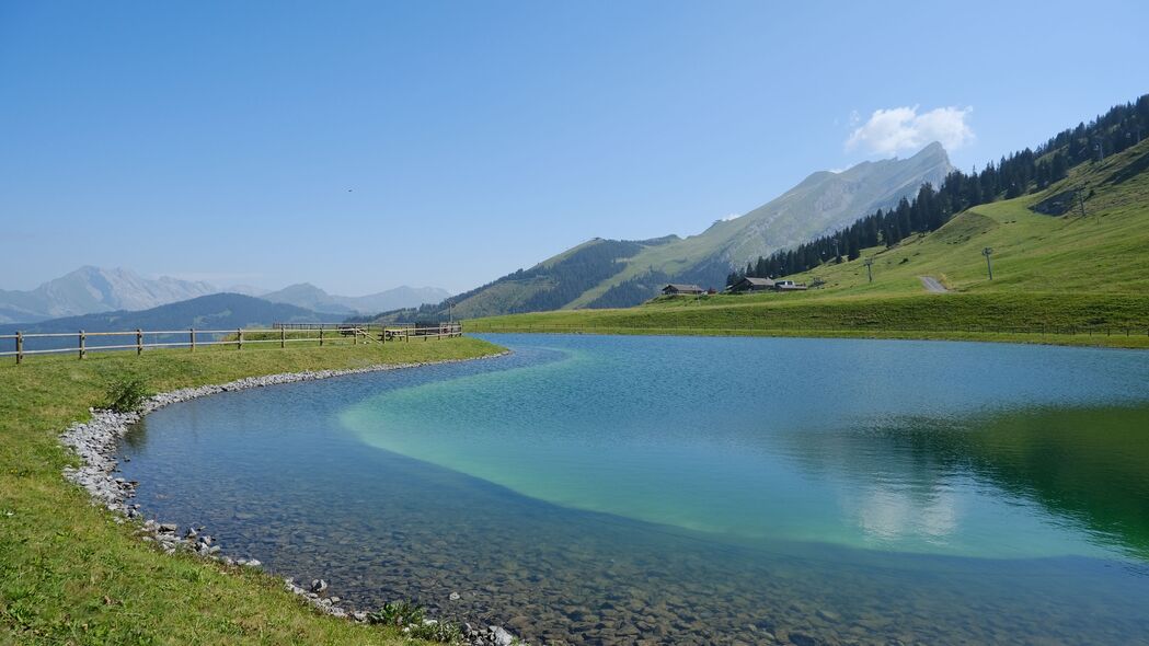 3840x2160 湖 山 水 景观 自然 夏季 4k壁纸 uhd 16:9