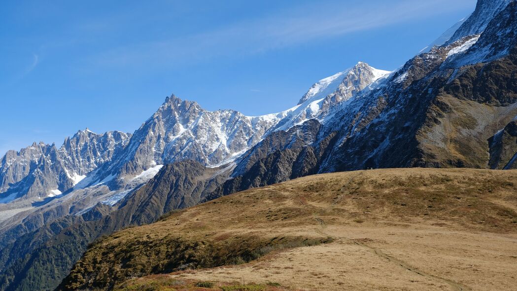 3840x2160 山 峰 雪 山脉 风景 4k壁纸 uhd 16:9