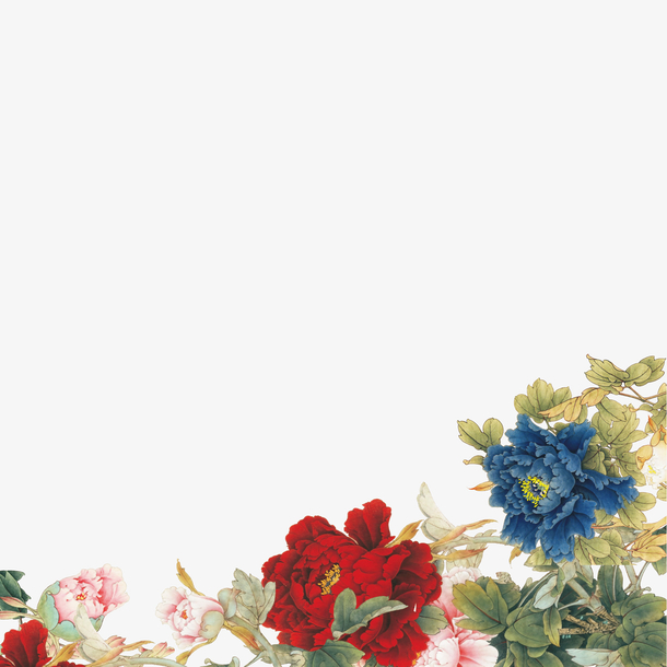 彩色花朵