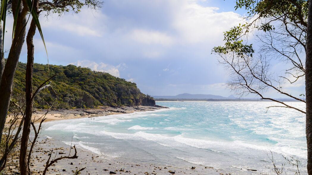 3840x2160 海滩 海洋 岛屿 树木 热带 4k壁纸 uhd 16:9