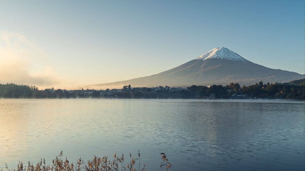 3840x2160 富士 山 峰 湖 风景 4k壁纸 uhd 16:9