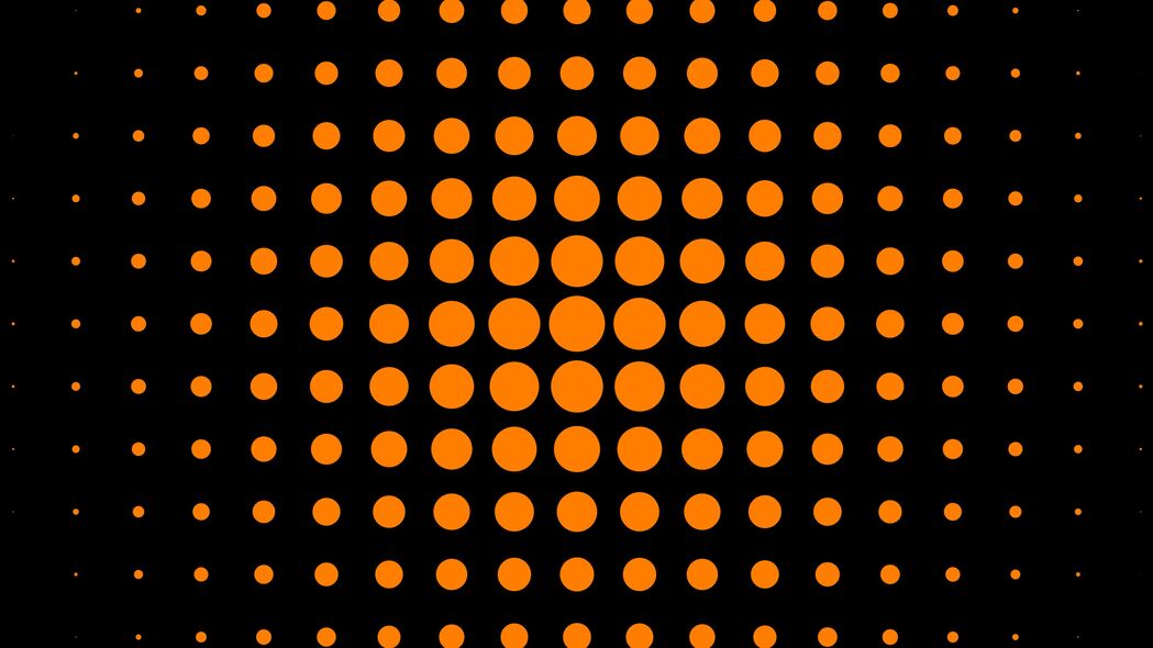 3840x2160 圆形 圆点 抽象 橙色 黑色 4k壁纸 uhd 16:9