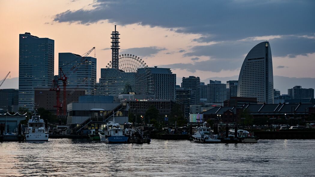 3840x2160 城市 建筑 海岸 船只 建筑 4k壁纸 uhd 16:9