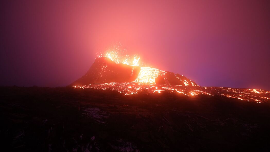 3840x2160 火山 喷发 熔岩 热 4k壁纸 uhd 16:9