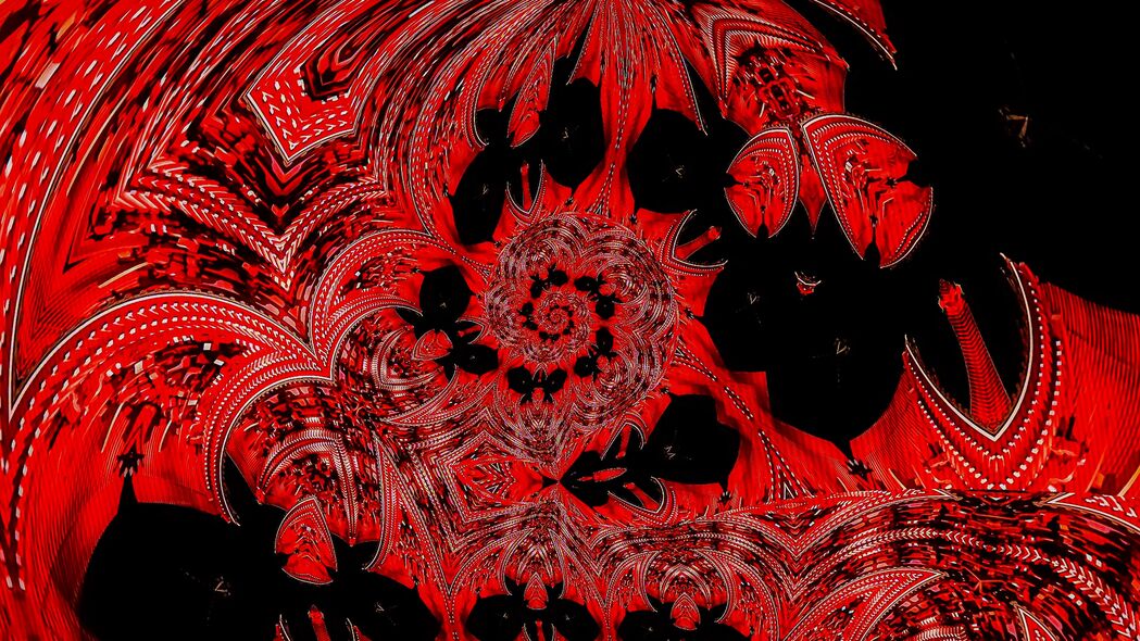 3840x2160 马赛克 分形 图案 红色 抽象 4k壁纸 uhd 16:9
