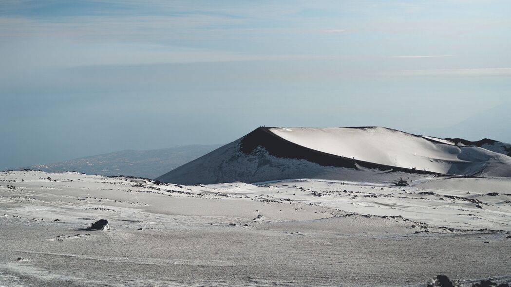 3840x2160 山 丘陵 雪 冬天 自然 4k壁纸 uhd 16:9