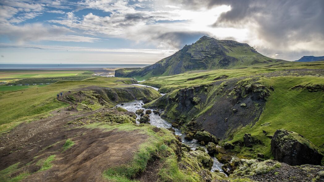 3840x2160 河流 山谷 景观 自然 冰岛 4k壁纸 uhd 16:9