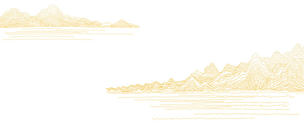 清明线条山峦装饰