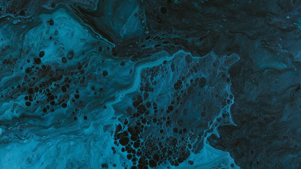 3840x2160 油漆 液体 流体艺术 污渍 蓝色 斑点 深色 4k壁纸 uhd 16:9