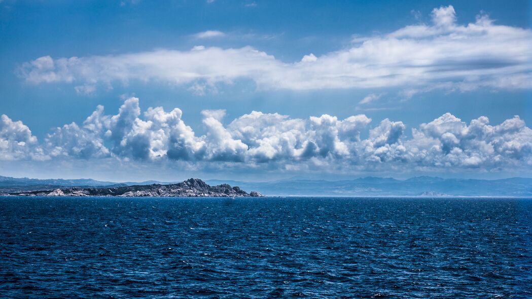 3840x2160 岩石 山脉 大海 地平线 天空 4k壁纸 uhd 16:9