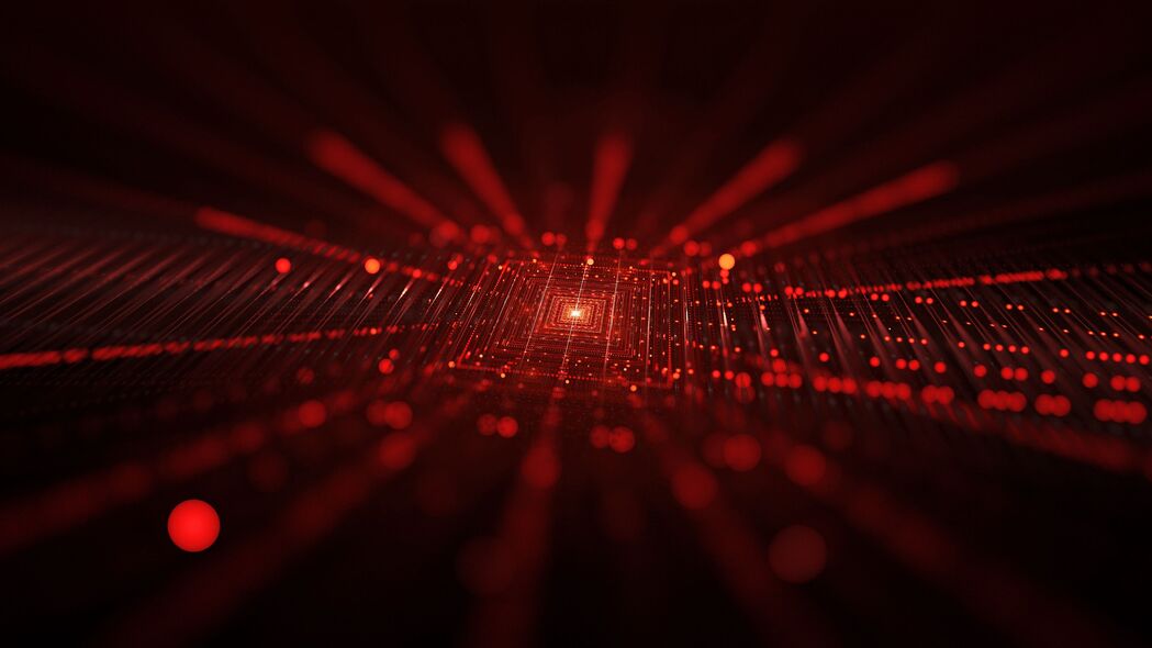 3840x2160 分形 眩光 光线 红色 抽象壁纸 背景