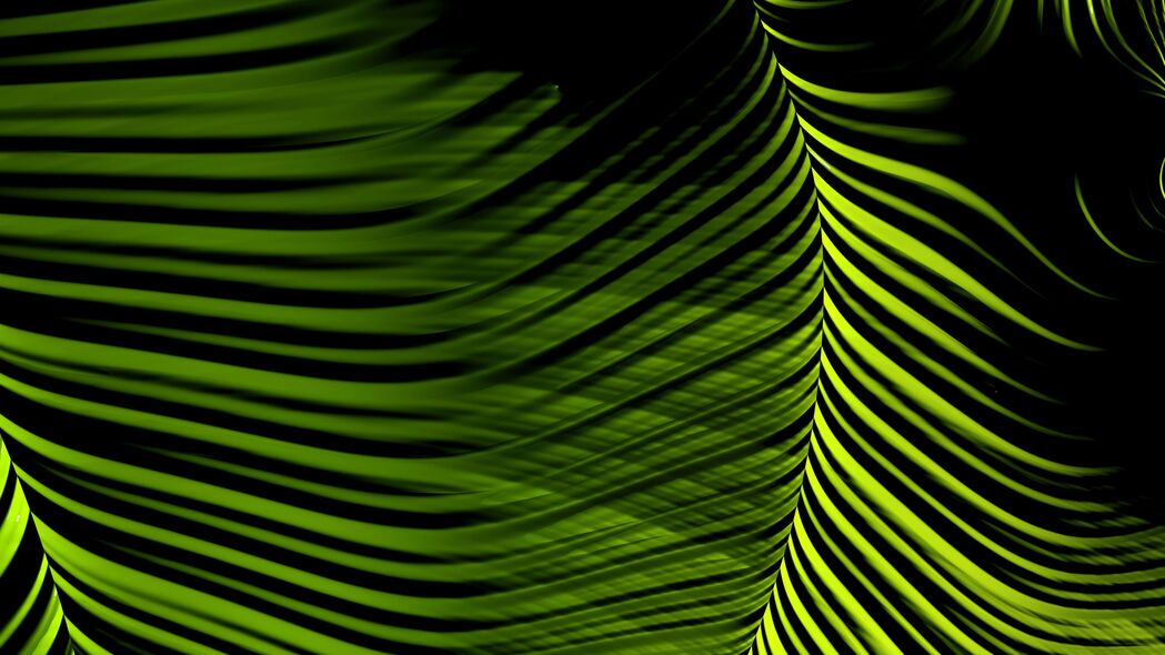 3840x2160 分形 线条 缠绕 绿色 抽象 4k壁纸 uhd 16:9