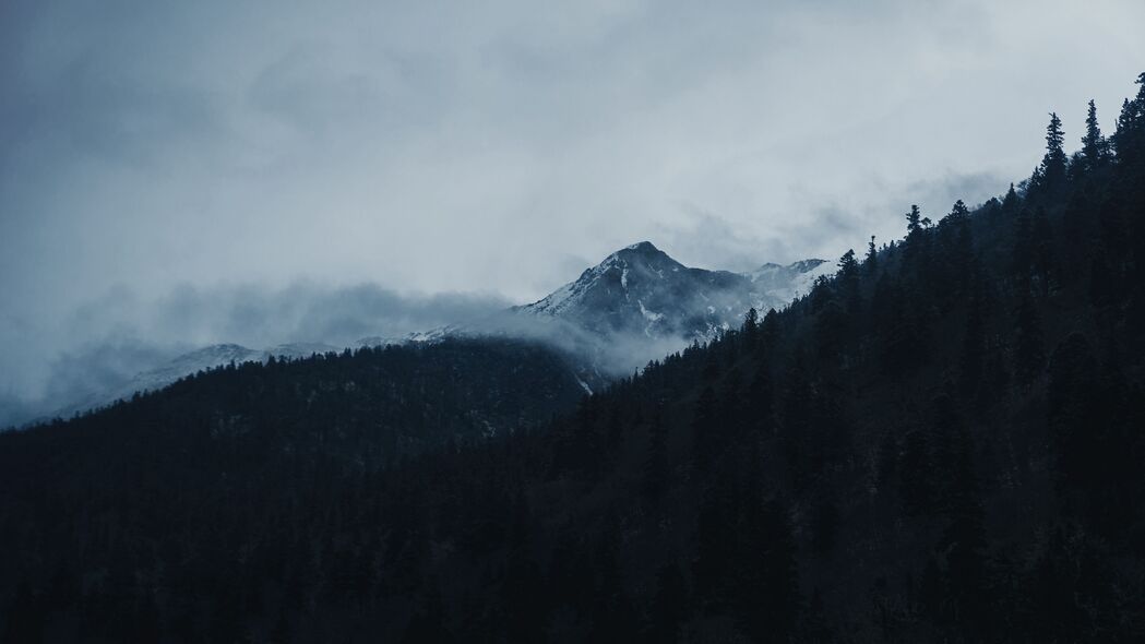 3840x2160 山 峰 云 树 风景 4k壁纸 uhd 16:9