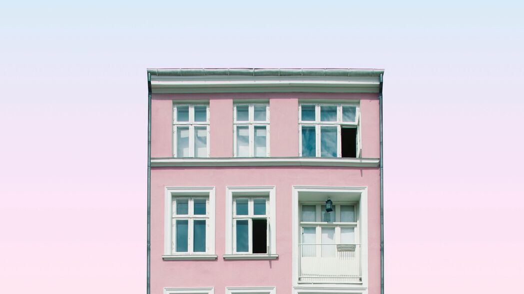 3840x2160 建筑 立面 粉红色 建筑 极简主义 4k壁纸 uhd 16:9