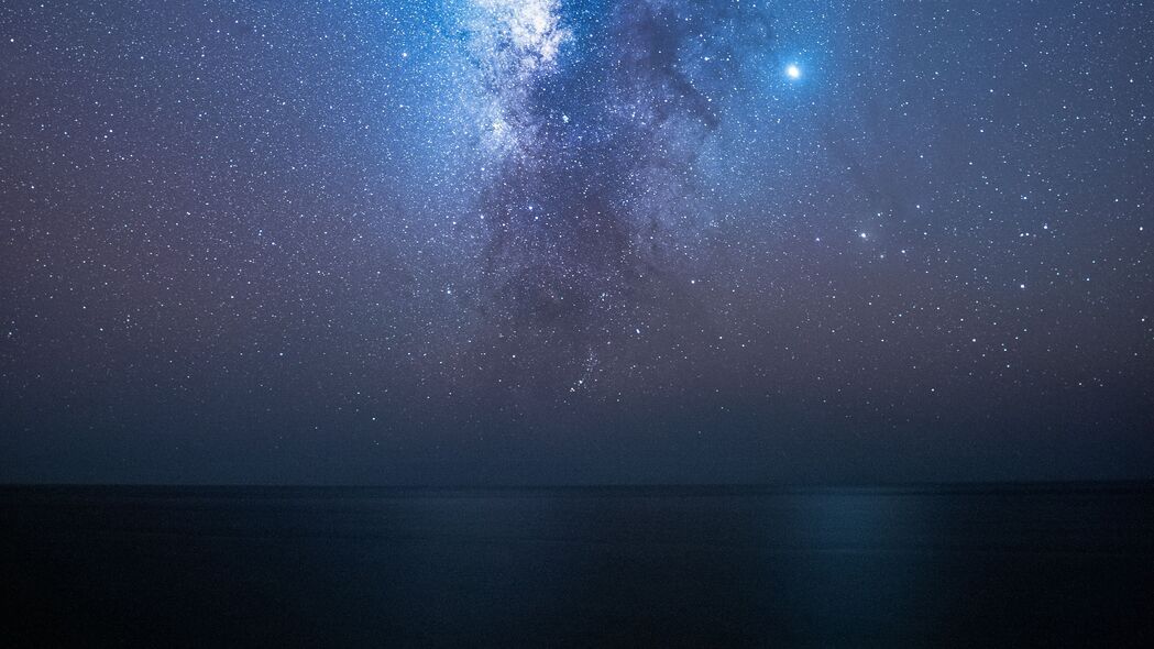 3840x2160 星空 星星 银河 夜晚 海洋 4k壁纸 uhd 16:9