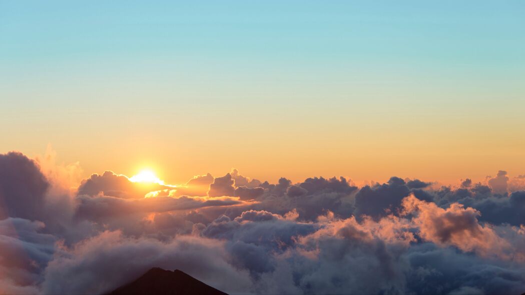 3840x2160 日出 太阳 云 天空 高度 4k壁纸 uhd 16:9