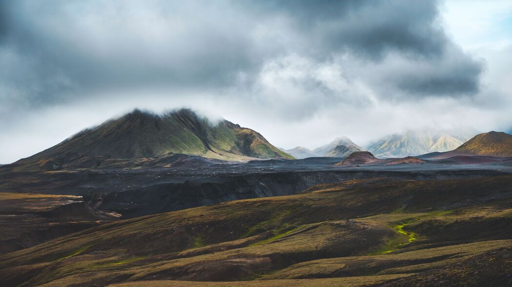 3840x2160 山脉 云 景观 自然 冰岛 4k壁纸 uhd 16:9