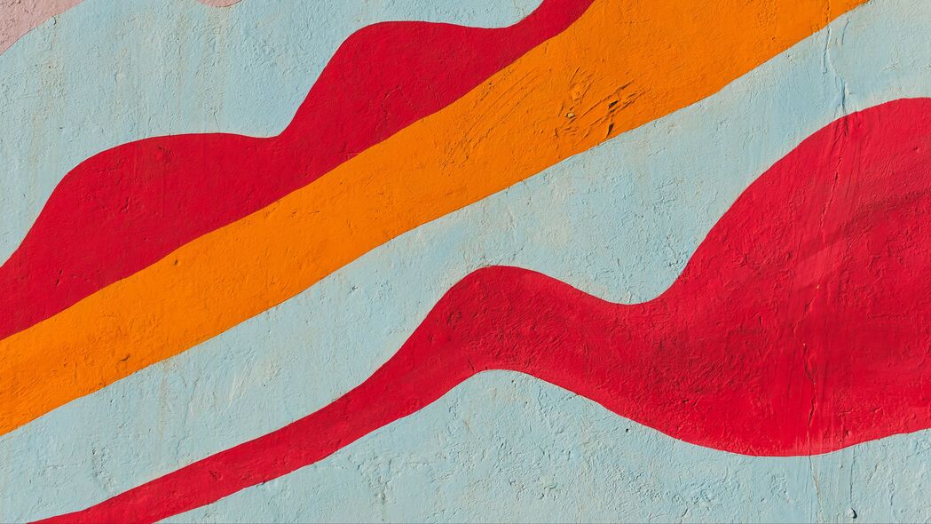 3840x2160 油漆 墙壁 线条 红色 橙色 4k壁纸 uhd 16:9